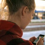 woman using a smartphone